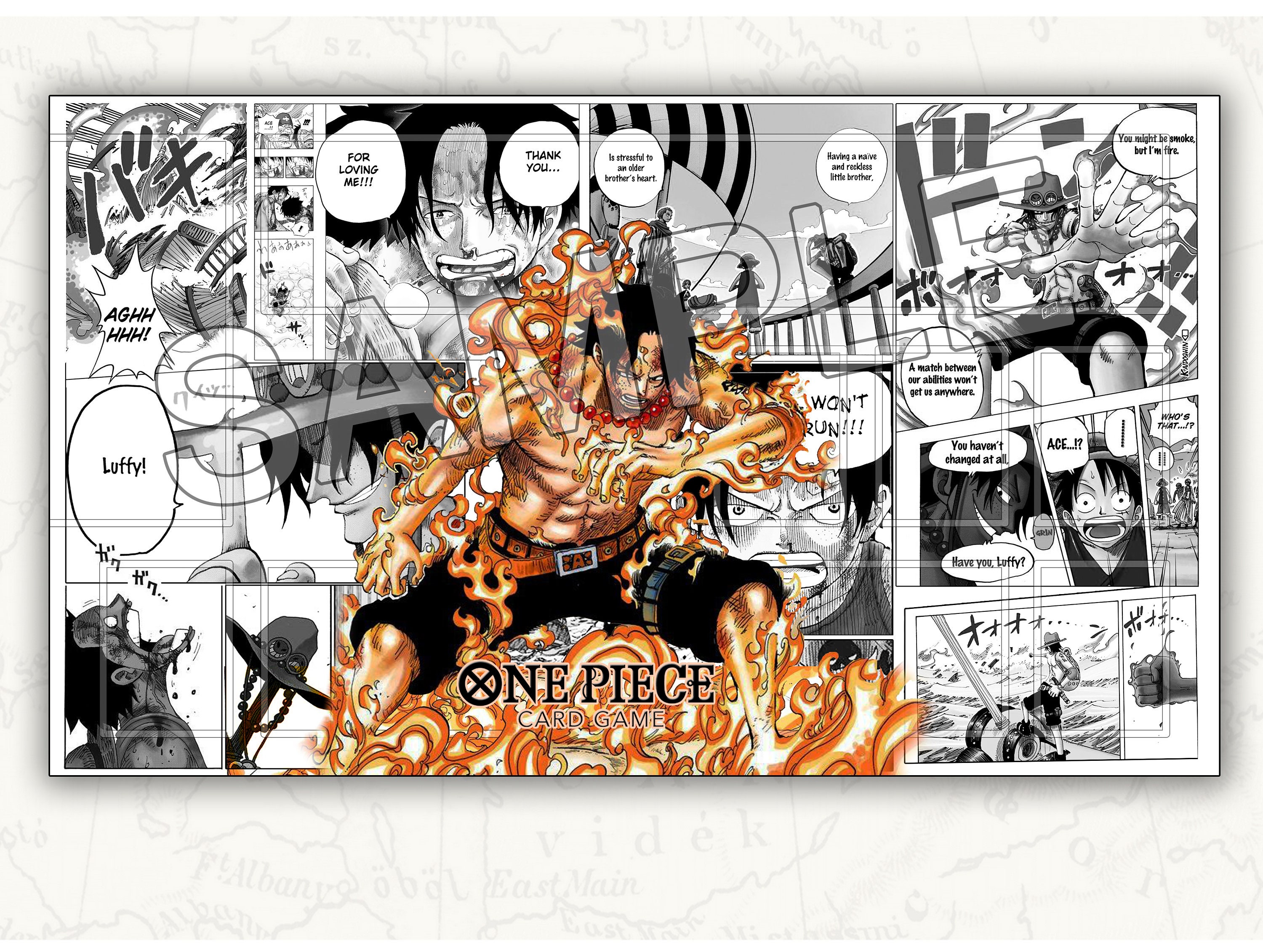 Playmat ACE Manga HD TCG One Piece Card Game - Etsy