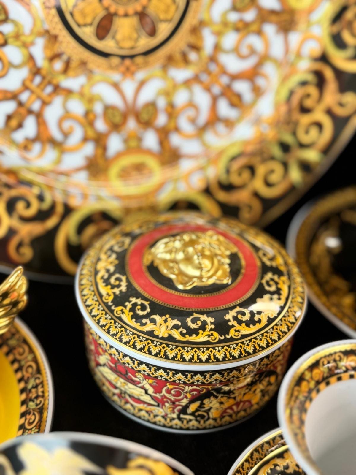 Rosenthal Versace Barocco Tea Set, Medusa Porcelain Dinnerware