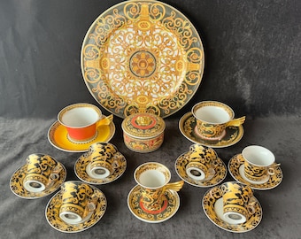 Rosenthal for Versace Barocco Porcelain Tea Set, Medusa Decor