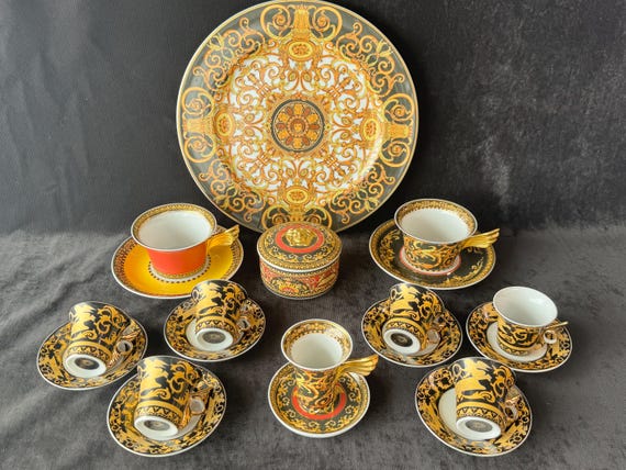 Rosenthal Versace Barocco Tea Set, Medusa Porcelain Dinnerware
