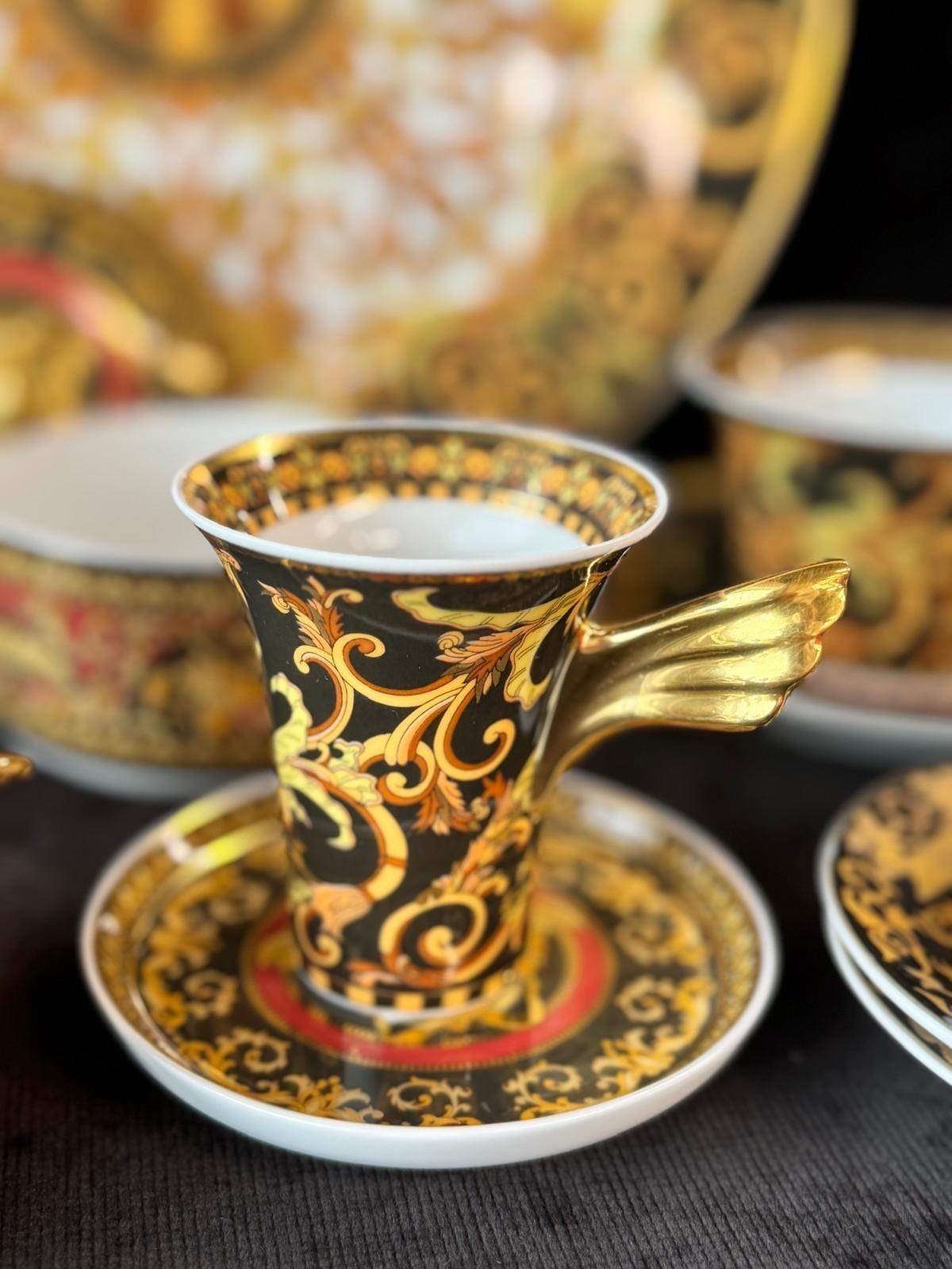 Rosenthal Versace Barocco Tea Set, Medusa Porcelain Dinnerware