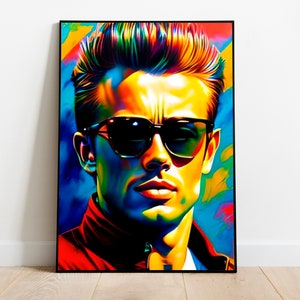 James Dean, the star. Digital Modern Art image. Instant Download. JPG, PNG and PDF