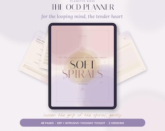 Digitale download OCD-planner, ERP-blootstellingstracer en intrusieve gedachten ocd Journal, ocd-herstelplanner, GoodNotes iPad-pdf