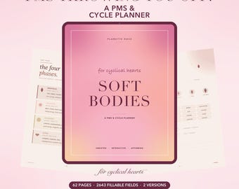 Cycle Tracking Planner Digital Download, PMS Symptom Tracker and Period Journal, Hormone Cycle Syncing Workbook, GoodNotes PDF