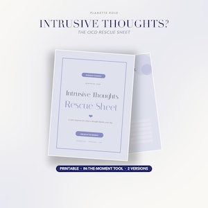 OCD Rescue Sheet Printable, In the Moment ERP Coping Card for Intrusive Thoughts and Compulsions, Anxiety Coping Tool, GoodNotes PDF