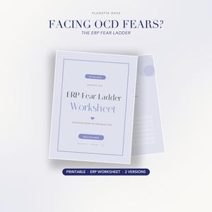 ERP OCD Fear Ladder Worksheet, Ocd Exposure Therapy Tracker, Anxiety Hierarchy Worksheet Printable for Intrusive Thoughts, GoodNotes PDF