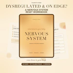 Nervous System Regulation Workbook, Somatic Healing and Vagus Nerve Journal, Glimmers Tracker, Polyvagal Calm Body Reset, GoodNotes PDF