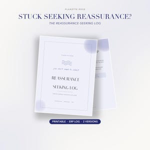 Reassurance Seeking Log Printable, ERP Tracker to Break the OCD Checking Cycle, Compulsion and Reassurance Habit Tracker, GoodNotes iPad PDF