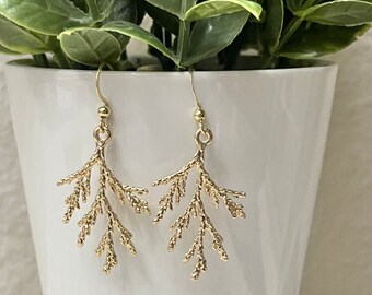 Juniper Branch Earrings | Nature Jewelry | Juniper Earrings, Cedar Branch | Branch Earrings |Holiday Gifts| Gift For Her