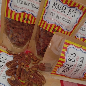 Old Bay Pecans  Gourmet Nut Ideal Antipasto-Grazing-Gift Basket-Corporate Gift-Candied Pecan-Special Occasion-Gluten-free-Healthy Snack
