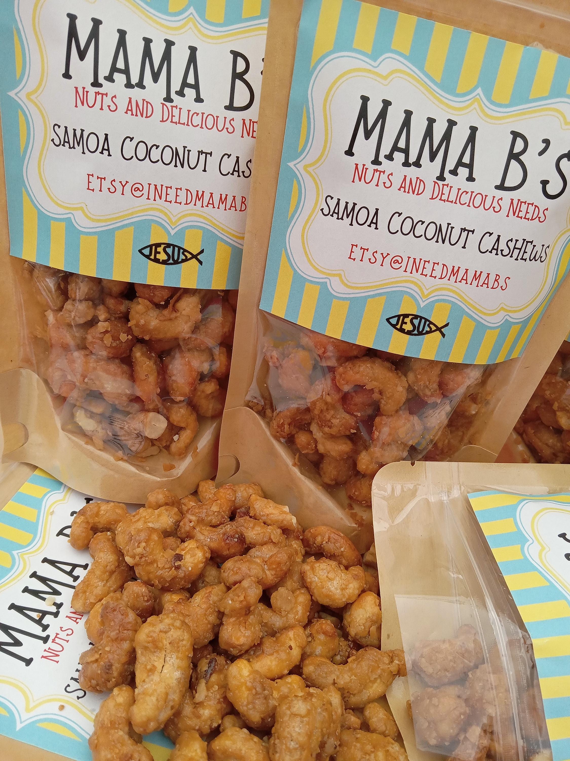Samoa Coconut Cashew Gourmet Nut Ideal Antipasto-Grazing-Gift Basket-Corporate Gift-Candied Nut-Special Occasion-Gluten-free-Healthy Snack