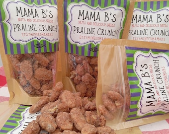 Mama B&#39;s Praline Crunch Pecans BBQ Picnic Gourmet Nuts Holiday Party Platter Sampler Gluten Free Non-GMO Healthy Snacks - Charcuterie Board