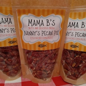 Nanny&#39;s Pecan Pie Pecans Gourmet Nut Ideal Antipasto-Grazing-Gift Basket-Corporate Gift-Candied-Special Occasion-Gluten-free-Healthy Snack