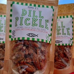 MamaB's Dill Pickle Pecans Pecans  Picnic Gourmet Nuts Holiday Party Platter Sampler Gluten Free Non GMO Healthy Snacks  Charcuterie Board