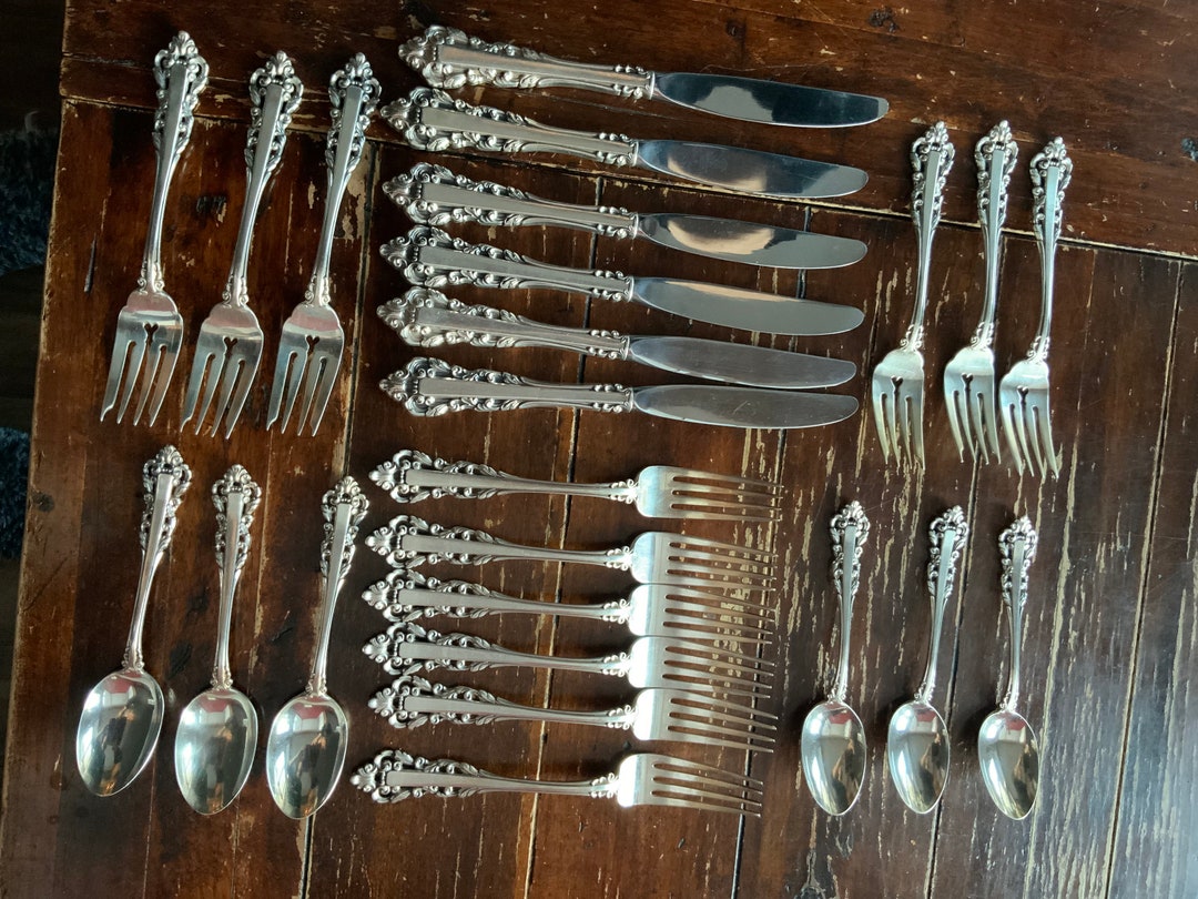 Vintage Sterling Gorham medici Flatware Set of 24 Pcs. Etsy