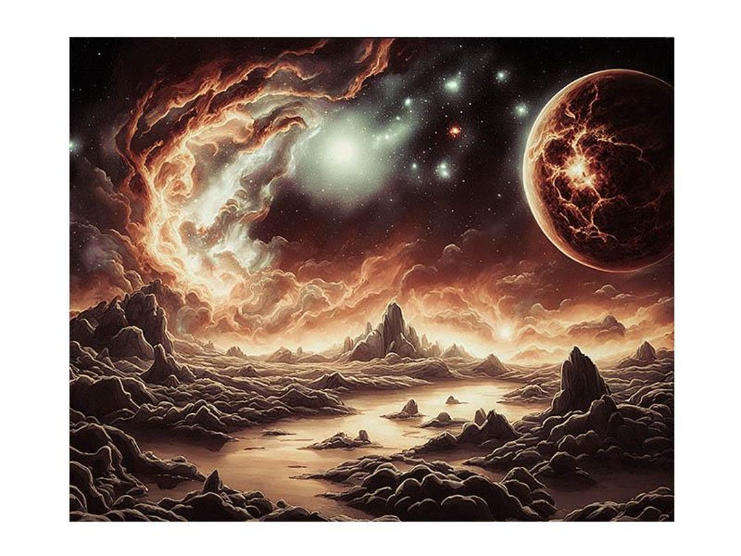 20x16 Alien Landscape Wall Art Canvas Print - Etsy