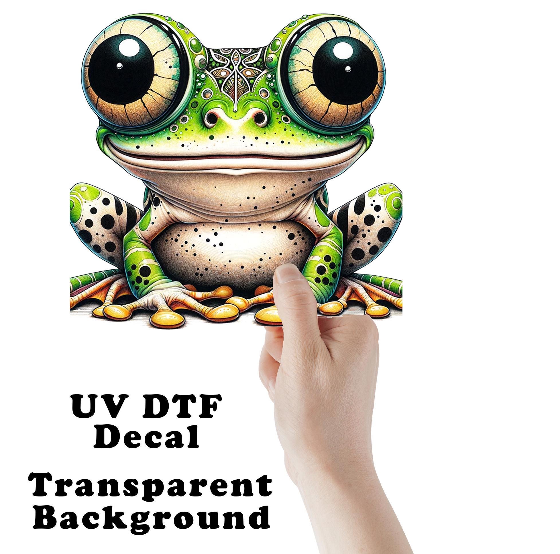 Spotted Frog Clear Sticker / Decal UV DTF Sticker Transparent Choose ...