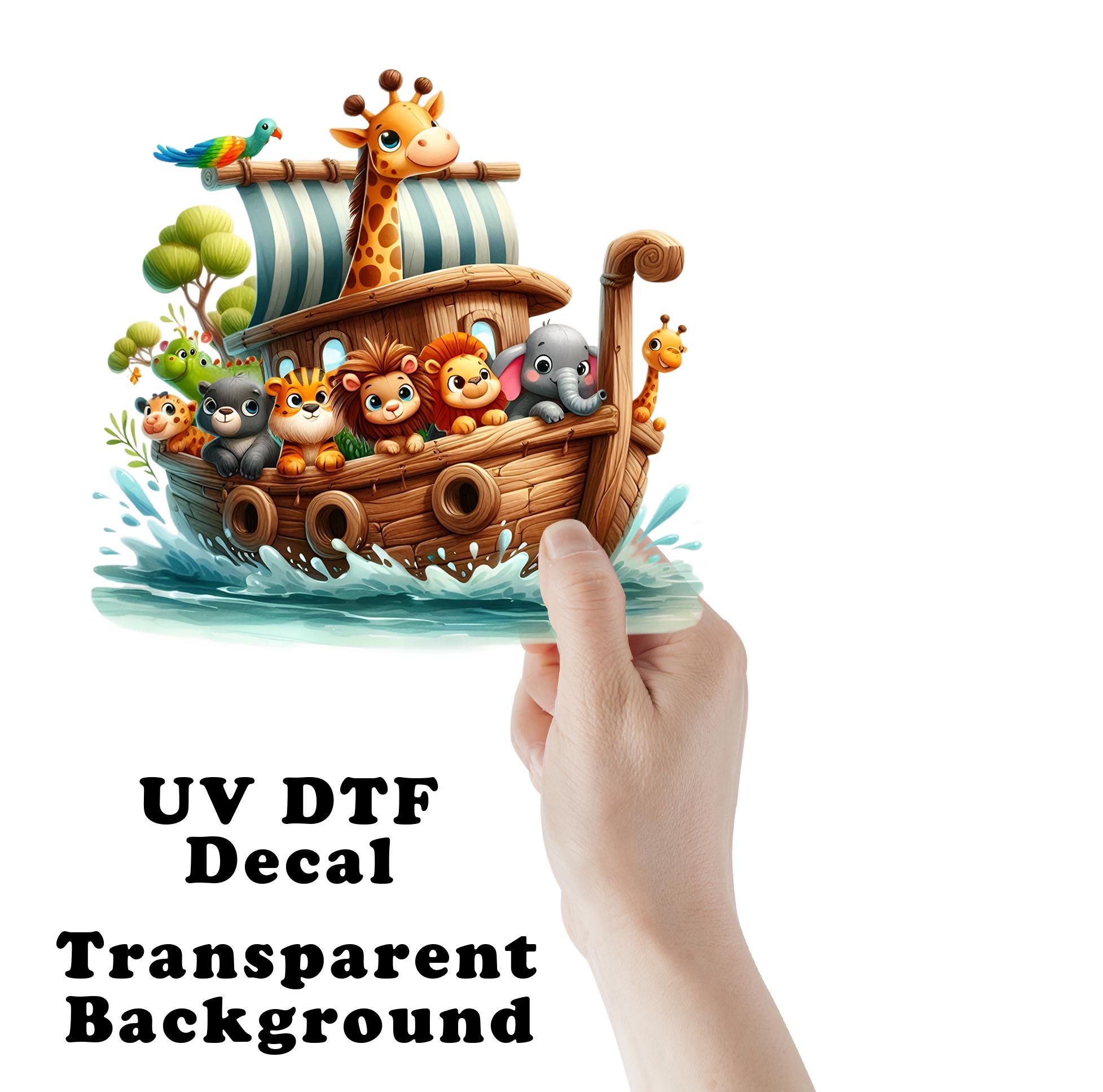 Noah's Ark Clear Sticker / Decal UV DTF Sticker Transparent Choose