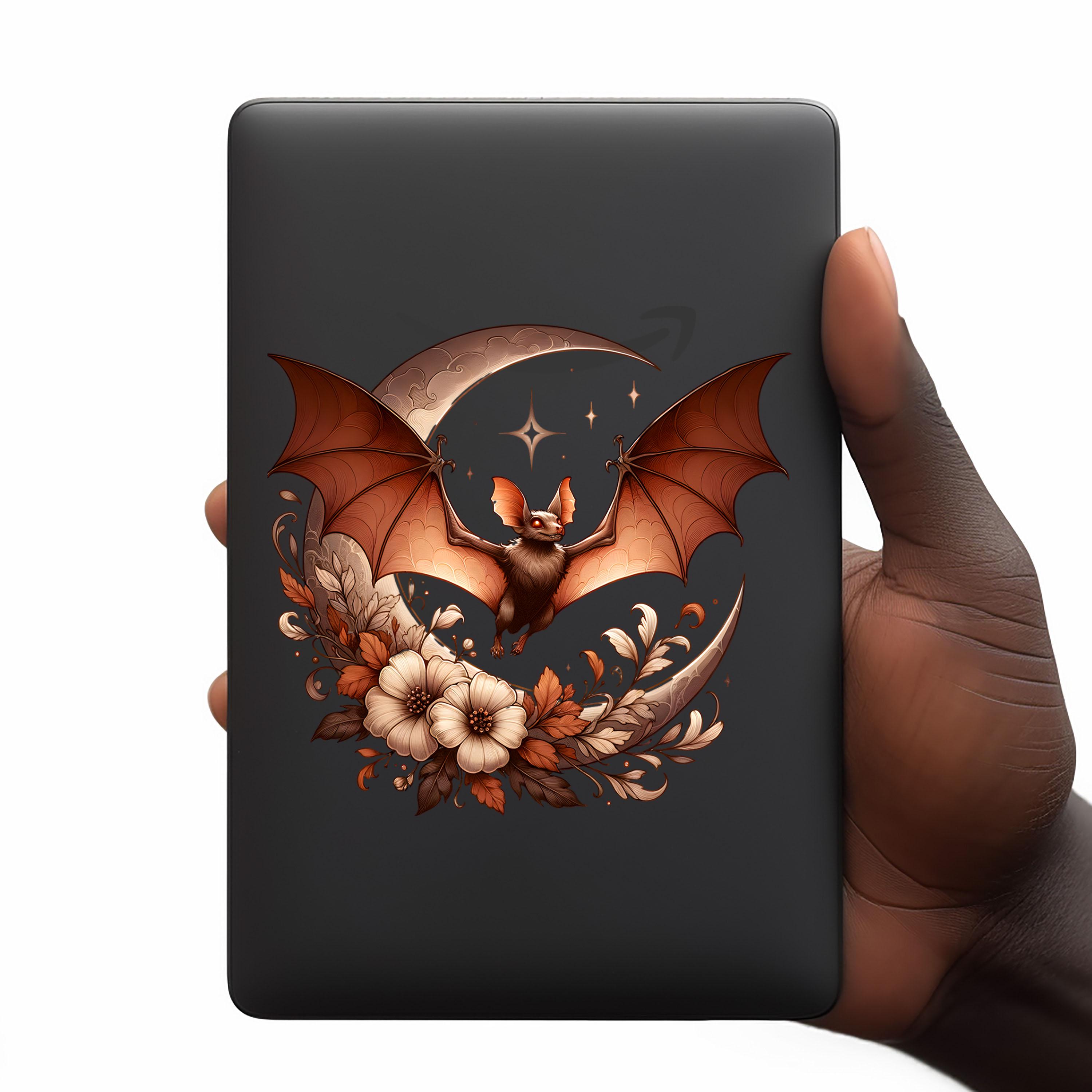 Gothic Floral Vampire Bat Halloween Sticker / Decal UV DTF Sticker