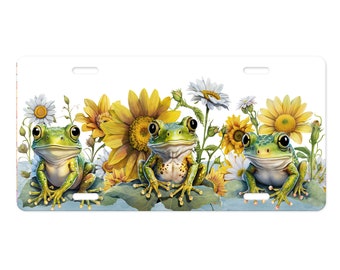 Frogs Aluminum Vanity License Plate Car Accessory Decorative Front Plate