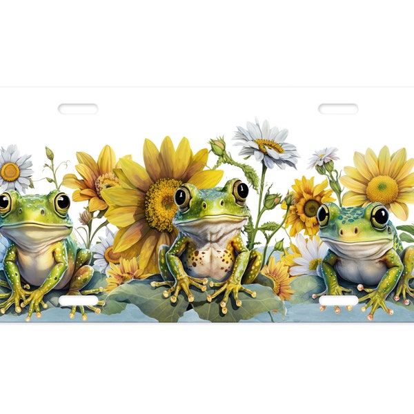 Frogs Aluminum Vanity License Plate Car Accessory Decorative Front Plate