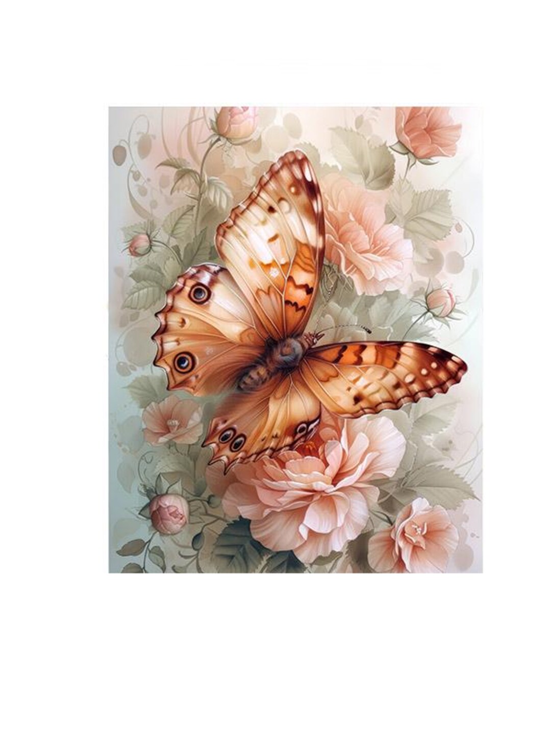 16x20 Shabby Chic Butterfly Wall Art Canvas Print - Etsy