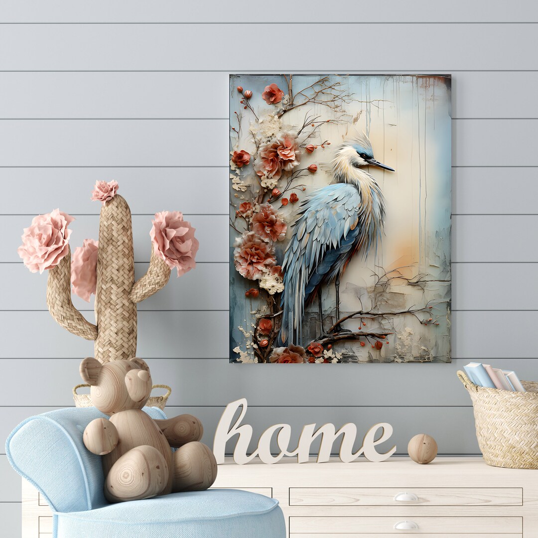 16x20 Blue Heron Wall Art Canvas Print - Etsy