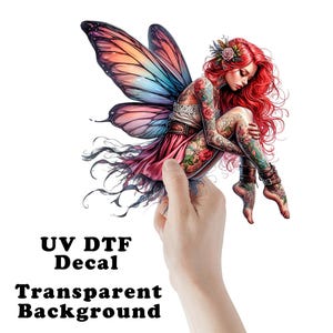 Tattooed Fairy Clear Sticker / Decal UV DTF Sticker Transparent Choose