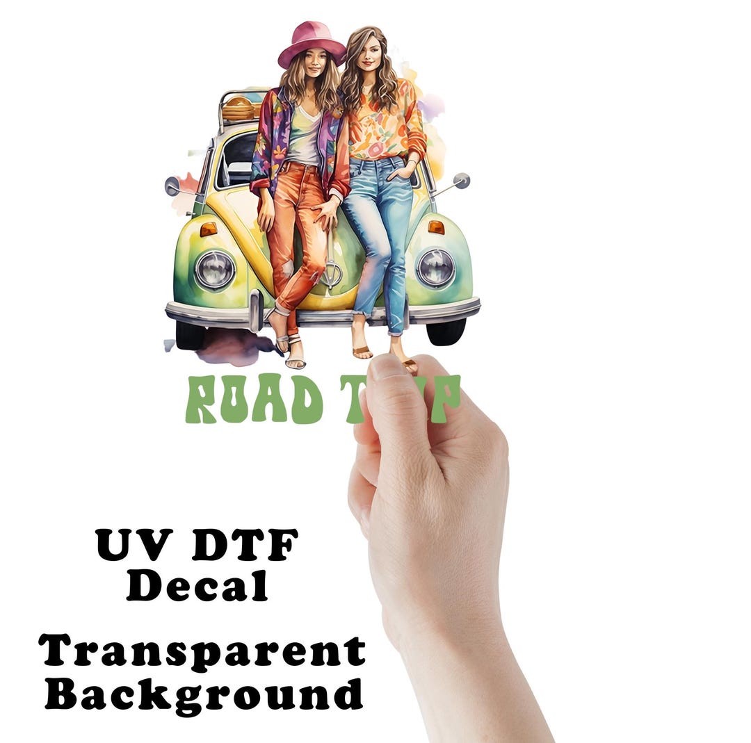 Road Trip Clear Sticker / Decal UV DTF Sticker Transparent Choose Size ...