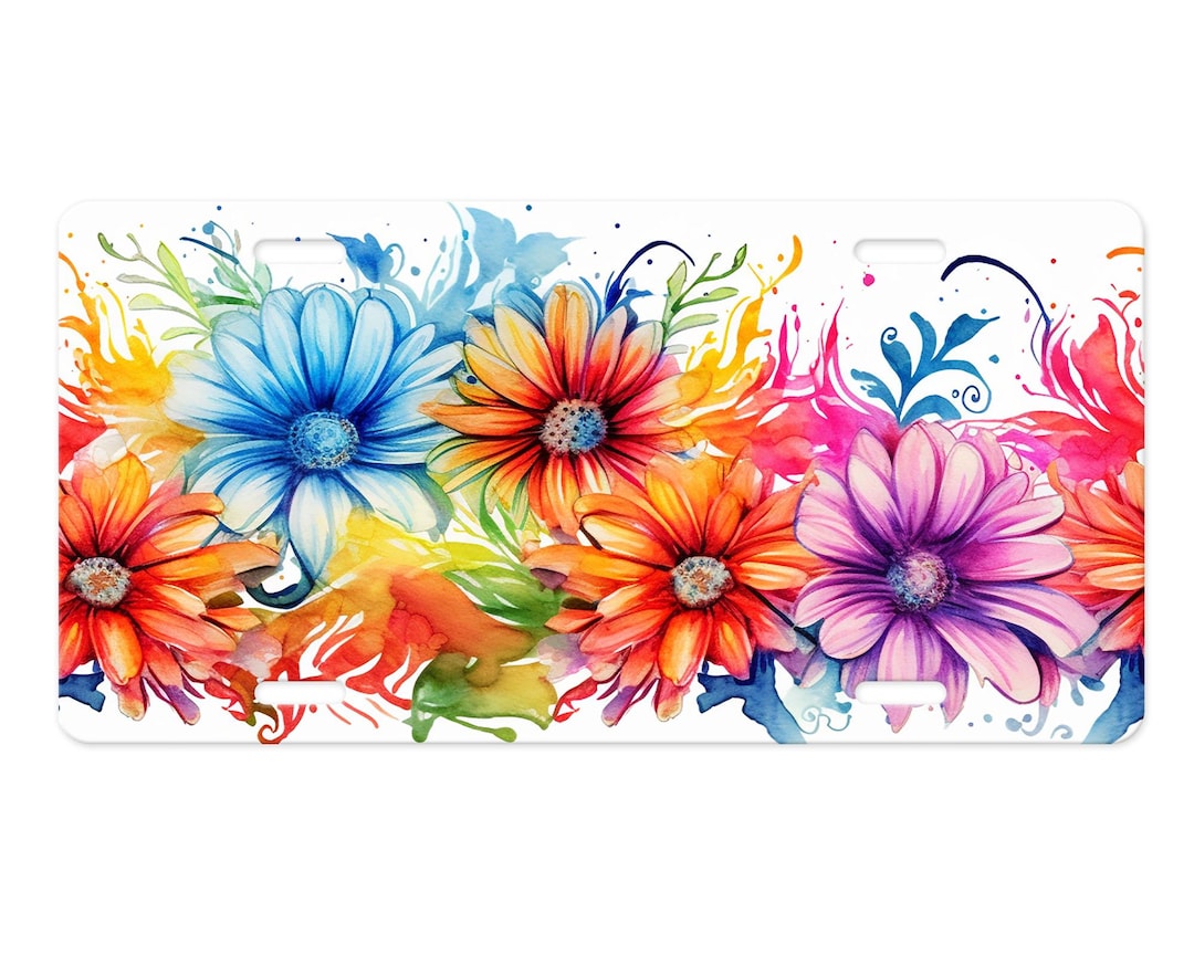 Dog Print Decorative Car Front License Plate,Vanity Tag,Metal Car Plate Vanity Tag Metal Car Plate Novelty License Plate For Men Women Boy Girls Car 6 X 12 Inch 4 Holes