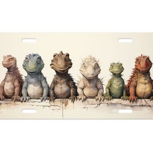 Vanity Front License Plate Baby Dinosaurs Aluminum Vanity License Plate Car Accessory Decorative Front Plate