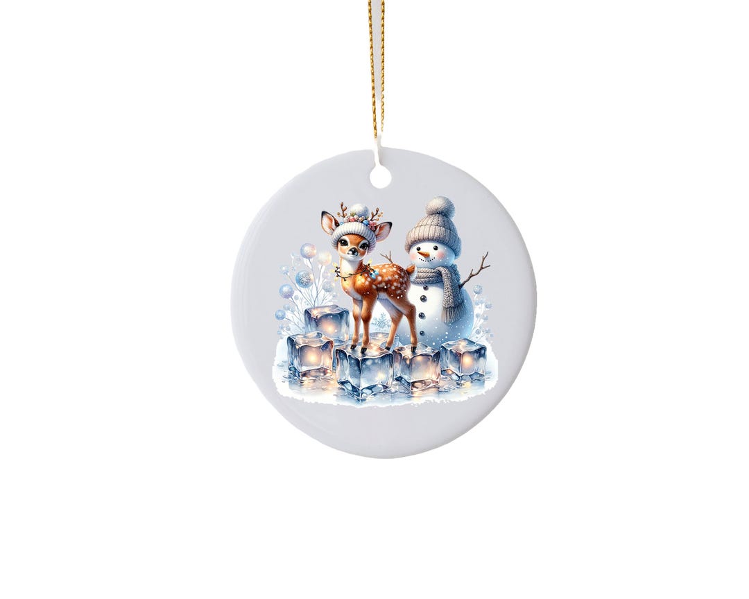 New Release, Winter Ice Fawn Christmas Ornament, Ceramic Christmas ...