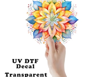 Bella Mandala Clear Sticker / Decal UV DTF Sticker Transparent Choose Size