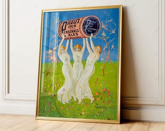 Cappiello Pink Pills Poster, Art Nouveau Wall Art, Vintage Advertising Print, French Digital Download 019