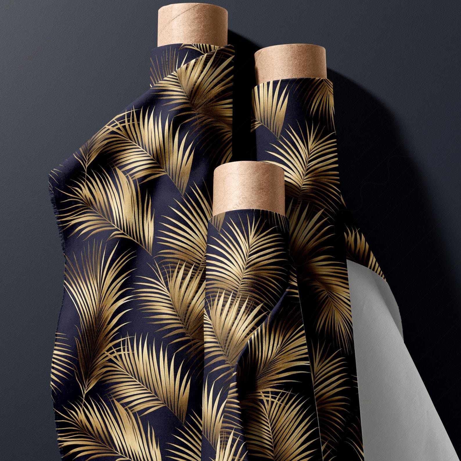 Multicolor Palm Leaves  Digitally Printed on Ananya Silk main image 0