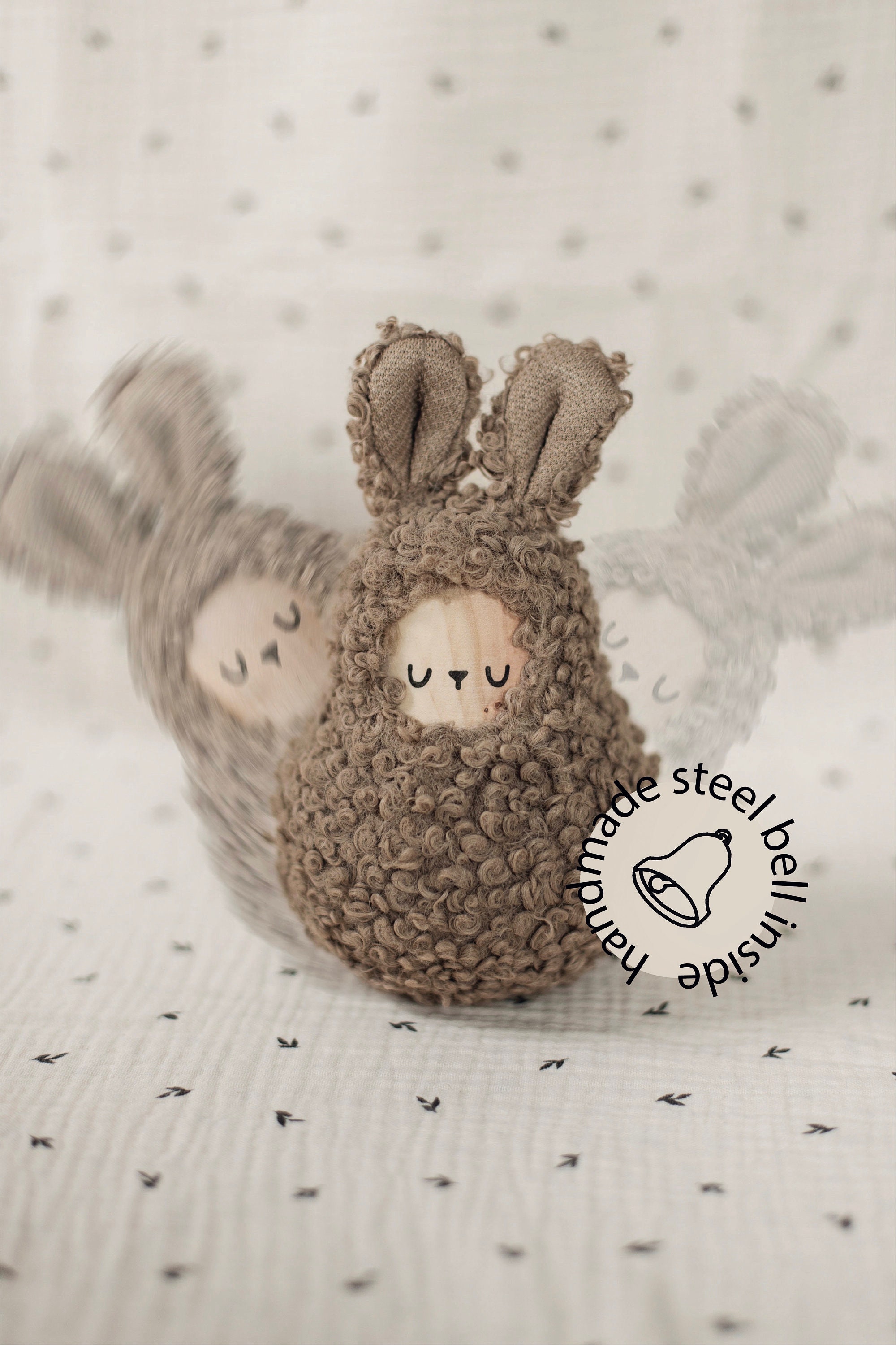 Toddler Toy Large Roly Poly Rabbit 17 Cm. Roly Poly Toy With Steel Bell ...