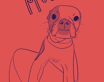 Custom Badly Drawn Dog Portrait Minimalist Custom Poorly Drawn Dog Portrait Personalized Ugly Pet Portrait Sketch Unique Dog Caricature