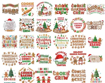 Christmas Cookie Crew Png Bundle, Holiday Cookie Baker, Baking Crew Png, Gingerbread Cookie Team Shirt Design, Holiday Cookie Lover