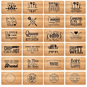 30 Kitchen Tray Svg Bundle, baking svg,Family Name Svg ,Kitchen Quotes svg,Kitchen Svg, Cutting Board Designs, Chopping Board, Kitchen Towel