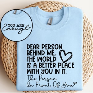 Beste persoon achter mij SVG, persoon achter mij SVG, vriendelijkheid SVG, aan de persoon achter, positieve citaten SVG, persoon achter mij shirt SVG