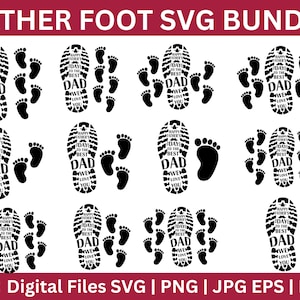 Alles Gute zum Vatertag an den besten Vater, wir lieben dich Png, Vater-Kind-Fußabdrücke Png, personalisierte Väter und Kinder-Fußabdrücke, benutzerdefinierte Vater-Svg