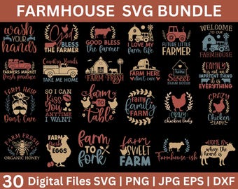 Farmhouse SVG Bundle, Farmhouse Kitchen Svg, Farmhouse Sign Svg, Farm Animals Svg, Farmhouse sign svg, Farmhouse bathroom svg