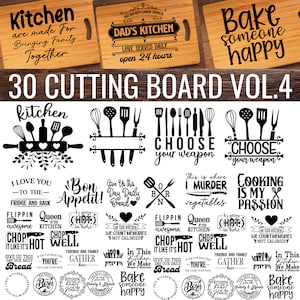 Paquete SVG de 30 tablas de cortar, tabla de cortar divertida svg, tabla de cortar, cita de tabla de cortar paquete svg, tabla de cortar de cocina svg, hornear svg