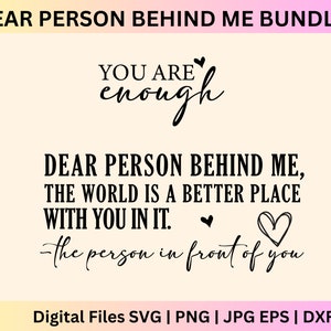 Cara persona dietro di me SVG, persona dietro di me in formato SVG, gentilezza in formato SVG, alla persona dietro, citazioni positive in formato SVG, persona dietro di me camicia in formato SVG