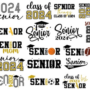60 Senior 2024 SVG mega bundle, Graduation svg, class of 24 svg, Proud Mom of 2024 Graduate SVG, High School Shirt Svg, University 2024 svg image 5