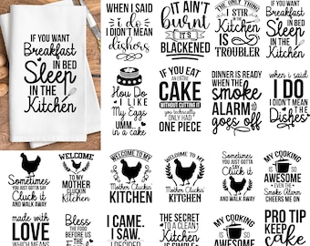 Paquete de toalla de cocina SVG, soporte de olla svg, cocina svg, citas de cocina divertidas svg, cita de cocina, hornear svg, diseños de cocina svg, toalla de cocina