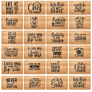 Kitchen Tray Svg Bundle 30 Designs, Cutting Board Svg, Plate svg, tray laser file board, Baking svg, mom kitchen svg cutting board laser png