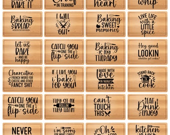 Kitchen Tray Svg Bundle 30 Designs, Cutting Board Svg, Plate svg, tray laser file board, Baking svg, mom kitchen svg cutting board laser png