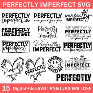 Perfekt unperfekte SVG-Bundle, positives Zitat SVG, Leopard Gepard Druck, perfekt SVG, motivierende Shirt Design, Schnittdatei für Cricut DXF