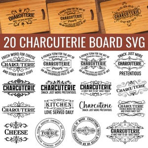 Charcuterie Board Svg bundel, snijplank Svg, keuken Svg, snijplank Svg, bakken Svg, charcuterie svg, broodplank, kaasplankje svg
